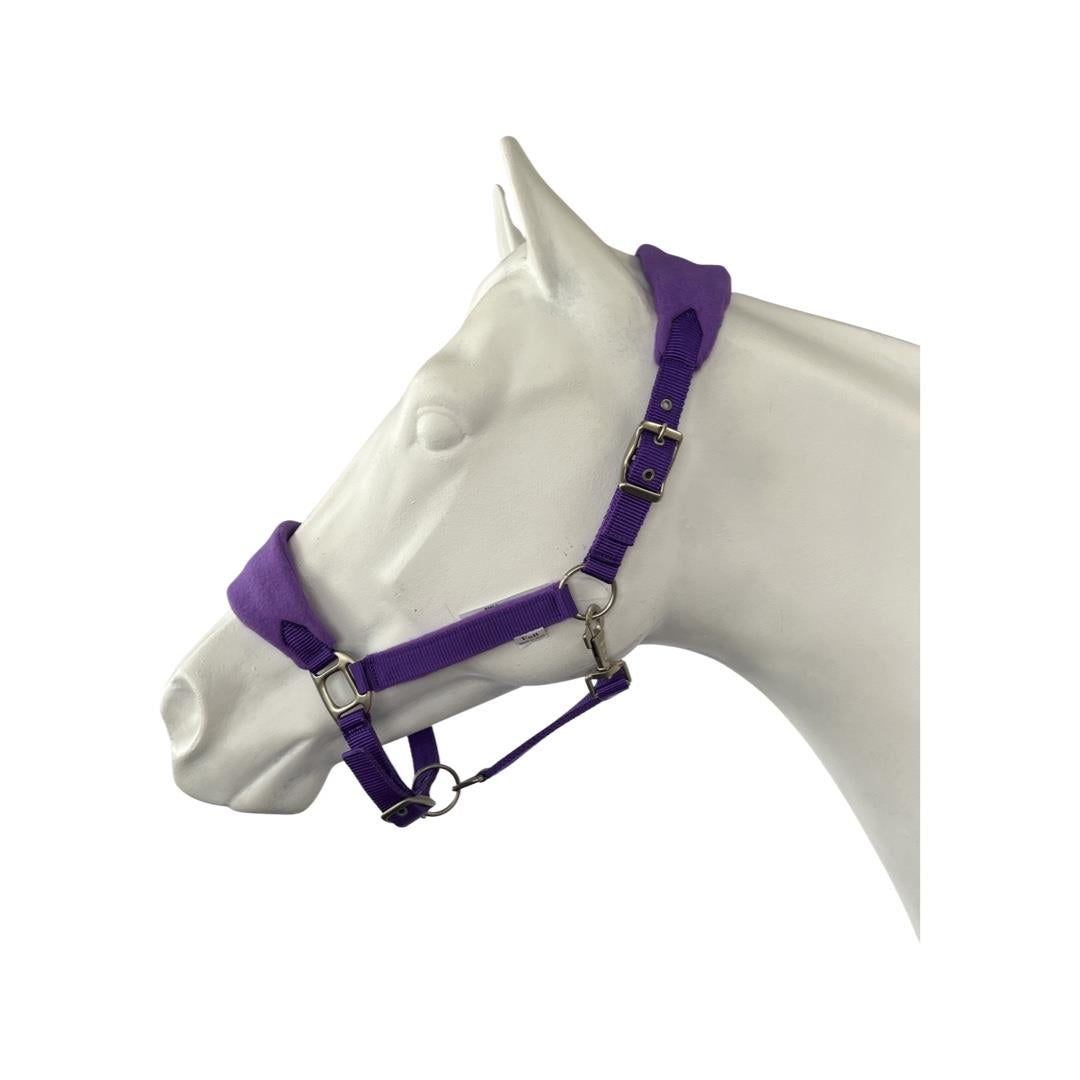 Showcraft - Fleece Shaped Headstall - Purple, Pony