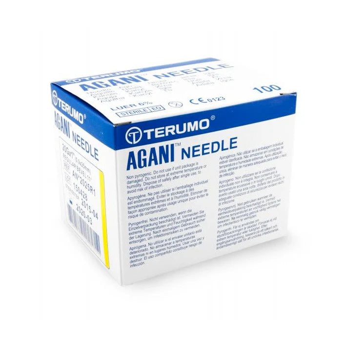 Terumo Agani Needle 20G x 1" (25mm) - Box of 100
